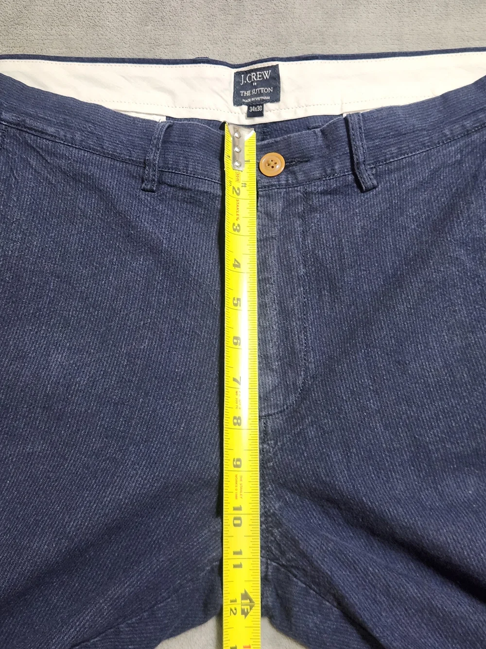 J.Crew The Sutton Blue Linen Blend Pants 34x30